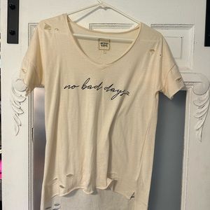 Distressed Graphic Tee “No Bad Days”